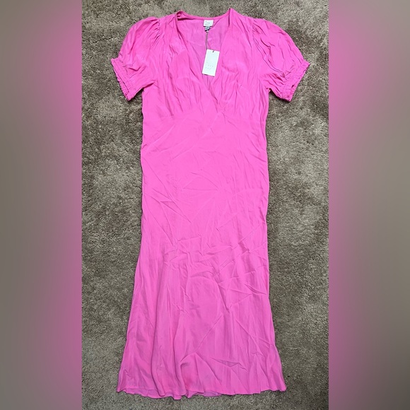 NWT A New Day Pink V-Neck Maxi Dress - Picture 1 of 4